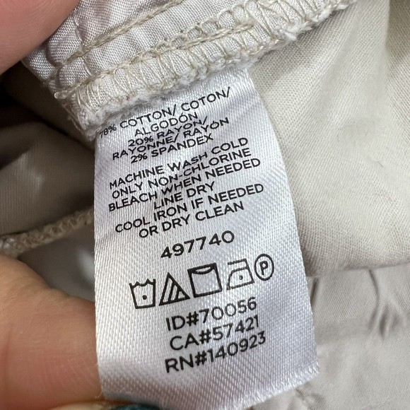 Loft Marisa The Riviera Career Pants cropped dress pants Cream Size 8P - Picture 6 of 12